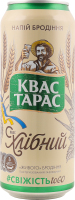 Напиток брожения пастеризованный газированный Хлебный Квас Тарас ж/б 500мл