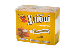 Хлібці хрусткі Житньо-солодові Для Вас м/у 100г