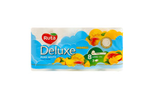 Папір туалетний 3-х шаровий 160 листів Mango Pure white Deluxe Golden line Ruta 8шт