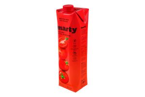 Сок с мякотью и солью гомогенизированный стерилизованный томатный Smarty т/п 1л