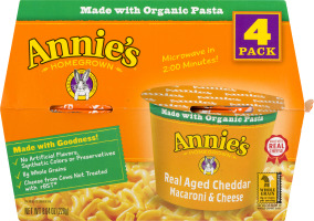 Annie's Homegrown Macaroni & Cheese Real Aged Cheddar 4 - PK