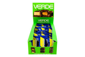 Цукерка з фундуком та чорним шоколадом з кокосовим цукром та підсолоджувачами Verde м/у 17г
