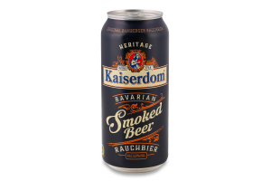 Пиво 0.44л 5.3% темне нефільтроване неосвітлене пастеризоване Rauchbier Smoked beer Bavarian Kaiserdom з/б