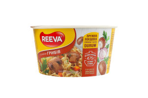Лапша быстрого приготовления со вкусом грибов Reeva ст 75г