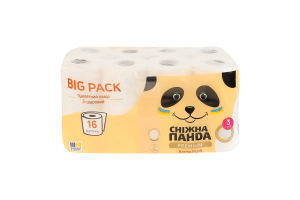 Бумага туалетная 3-х слойная Aroma Plus Premium Сніжна панда 16шт