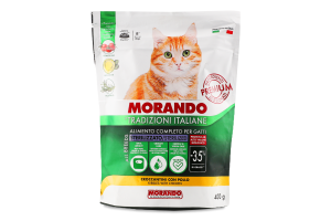 Корм д/стерилізованих котів з куркою сухий 400г д/п Morando Tradizioni