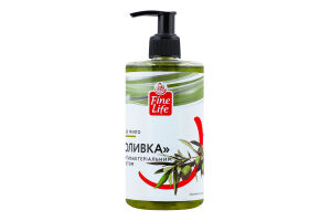 Мыло жидкое с антибактериальным эффектом Оливка Fine Life 500г