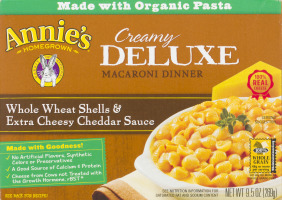 Annie's Homegrown Creamy Deluxe Macaroni Dinner Whole Wheat Shells & Extra Cheesy Cheddar Sauce