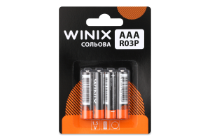 Батарейка солевая AAA 1.5V R03P Winix 4шт