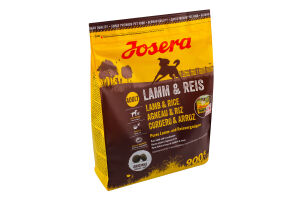 Корм сухой полнорационный для взрослых собак Lamb&Rice Josera м/у 900г