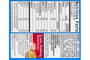 Jell-O Banana Cream Sugar Free Fat Free Instant Reduced Calorie Pudding & Pie Filling