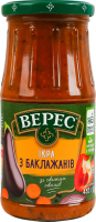 Икра из баклажанов стерилизованная Экстра Верес с/б 435г