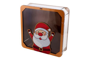 Коробка д/цукерок квадратна 20*6см в асортименті Цицак