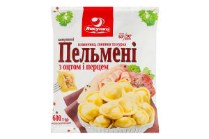 Пельмені "М'ясні з оцтом і перцем" 12*600г тм Ласунка