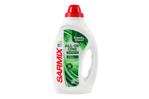 Средство моющее для стирки жидкое All-in-one Fresh&Clean Sarmix 900мл