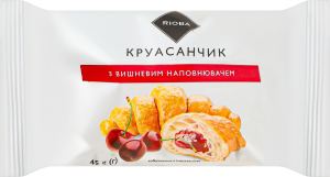 Круасанчик з вишневим наповнювачем RIOBA м/у 45г