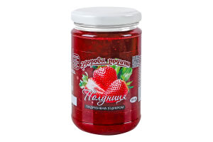 Фрукты измельченные с сахаром Клубника Здорова родина с/б 350г