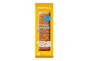Батончик Ананас-фундук SunFill м/у 35г