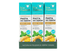 Паста зубна освіжаюча Імбир+М'ята Bio Madent 100мл