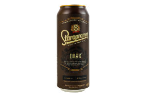 Пиво 480мл 4.4% темное пастеризованное Dark Staropramen ж/б