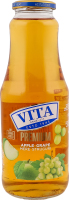 Сік відновлений освітлений пастеризований яблучно-виноградний Premium Vita с/пл 1л