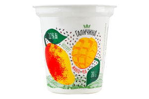 Йогурт 2.2% десертный с наполнителем Манго-чиа Галичина ст 260г
