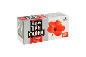 Чай цветочный из измельченных лепестков суданской розы Каркаде Три слона к/у 20х1.5г