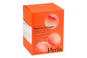 Дієтична добавка PERLA® Морський колаген зі смаком персика, 30 стіків по 5,7 г. З підсолоджувачем.