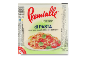 Сир 45% м'який чеддеризований До пасти Premialle в/у 180г