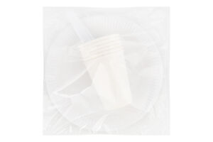 Набор посуды одноразовой на 6 персон Бумажный ТМ "1" 1шт