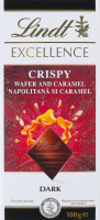 Шоколад темний з хрустким печивом та карамеллю Excellence Lindt к/у 100г
