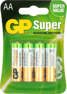 Батарейки 1.5V AA LR6 №GP15A-2UE4 Super GP 4шт
