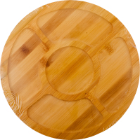 Менажниця бамбук 4секції кругла 25см