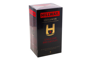 Чай чорний байховий дрібний English Breakfast Exclusive Hillway в/с к/у 25х2г