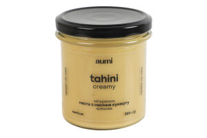 Паста из семян кунжута натуральная кремовая Tahini Aumi c/б 300г