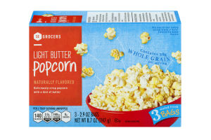 SE Grocers Naturally Flavored Light Butter Popcorn -3 CT