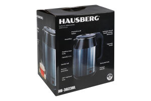 Электрочайник с двойными стенками 2.2л №HB-3623BL Hausberg 1шт