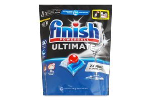 Засіб для миття посуду в посудомийних машинах в капсулах All in 1 Ultimate Powerball Finish 50шт