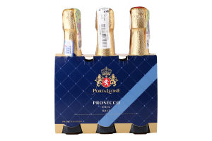 Вино ігристе 0.2л 11% біле брют виноградне DOC Prosecco Porta Leone пл