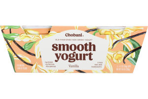 Chobani Smooth Low-Fat Classic Yogurt Vanilla - 2 PK