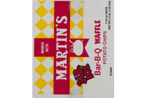 Martin's Waffle Potato Chips Bar-B-Q 3 Lb. Box - 3 CT