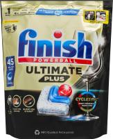 Капсулы для мытья посуды в посудомоечных машинах All in 1 Ultimate Plus Powerball Finish 45шт