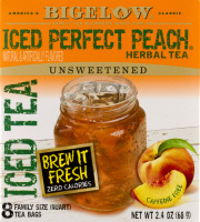 Bigelow Iced Perfect Peach Herbal Tea - 8 CT
