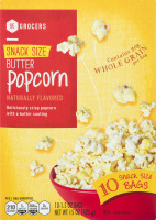 SE Grocers Naturally Flavored Snack Size Butter Popcorn - 10 CT