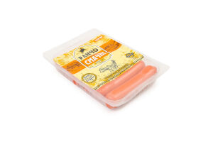 Сосиски из мяса птицы Вкусные Ранчо 1с лоток 0.275кг