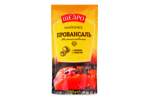 Майонез 67% на яєчних жовтках Провансаль Щедро д/п 150г