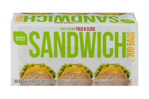 Smart Sense Sandwich Bags - 300 CT