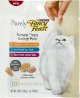 Purina Purely Fancy Feast Cat Treats Natural Treats Variety Pack - 10 PK