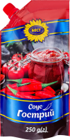 Соус пастеризованный Острый Бест д/п 250г