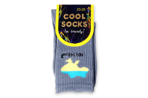 Носки жен Cool Socks Карта Украины серый р.23-25